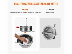 Máquina de Palomitas SucceBuy 1615 W, Máquina de Popcorn de 16 oz, Máquina de Mostrador con Caldero de Vidrio Templado, Estilo Cine,^ Clearance