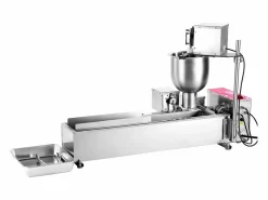 Pequeño Electrodoméstico|Máquina para Hacer Rosquillas Automática Comercial SucceBuy, Máquina para Hacer Rosquillas Eléctrica de Una Sola Fila, Freidora de Acero Inoxidable