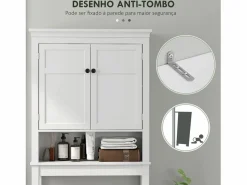 Homcom Mueble Para Lavadora|Mueble auxiliar Perséfone 2 puertas + compartimento 175x70x20 cm