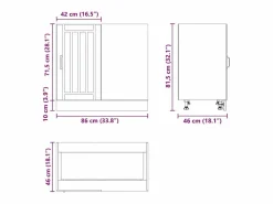 vidaxl Mueble bajo de cocina Lucca madera contrachapada sonoma Gris Hot