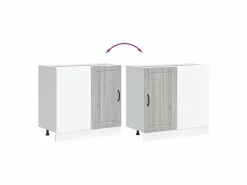 vidaxl Mueble bajo de cocina Lucca madera contrachapada sonoma Gris Hot