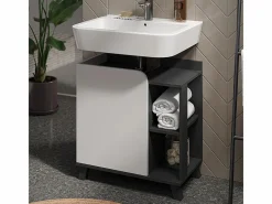 Vicco Mueble De Lavabo|Mueble bajo lavabo antracita/blanco 60x35x65 karen