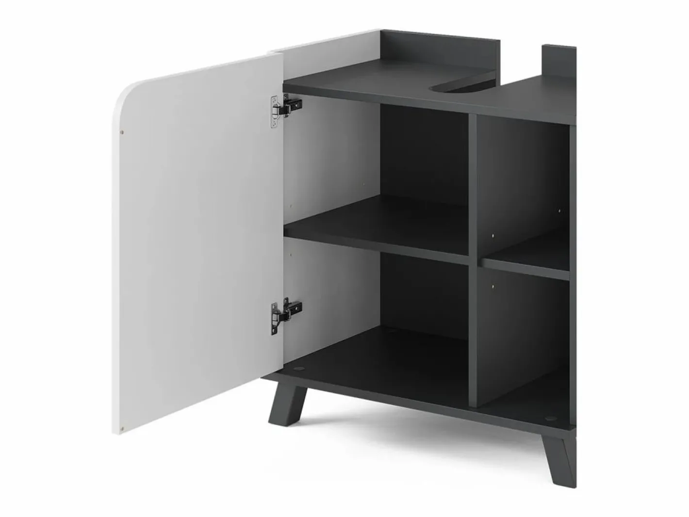 Vicco Mueble De Lavabo|Mueble bajo lavabo antracita/blanco 60x35x65 karen