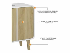 Vicco Mueble De Lavabo|Mueble bajo lavabo /roble 60x30x61 arla