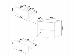 Petits-Meubles Mueble De Lavabo|Mueble bajo lavabo 60cm encimera Tao Madera