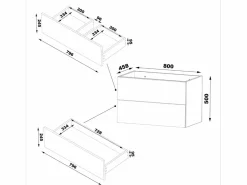 Mueble bajo lavabo 80cm Tao Madera^Petits-Meubles Outlet