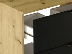 Mueble bajo lavabo con encimera de 80 cm, 2 cajones, roble Artisan / Orio^ Online