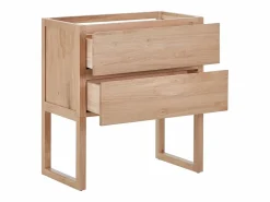 Vente-unique Mueble De Lavabo|Mueble bajo lavabo de roble macizo - Natural claro - L80 cm - TARELO