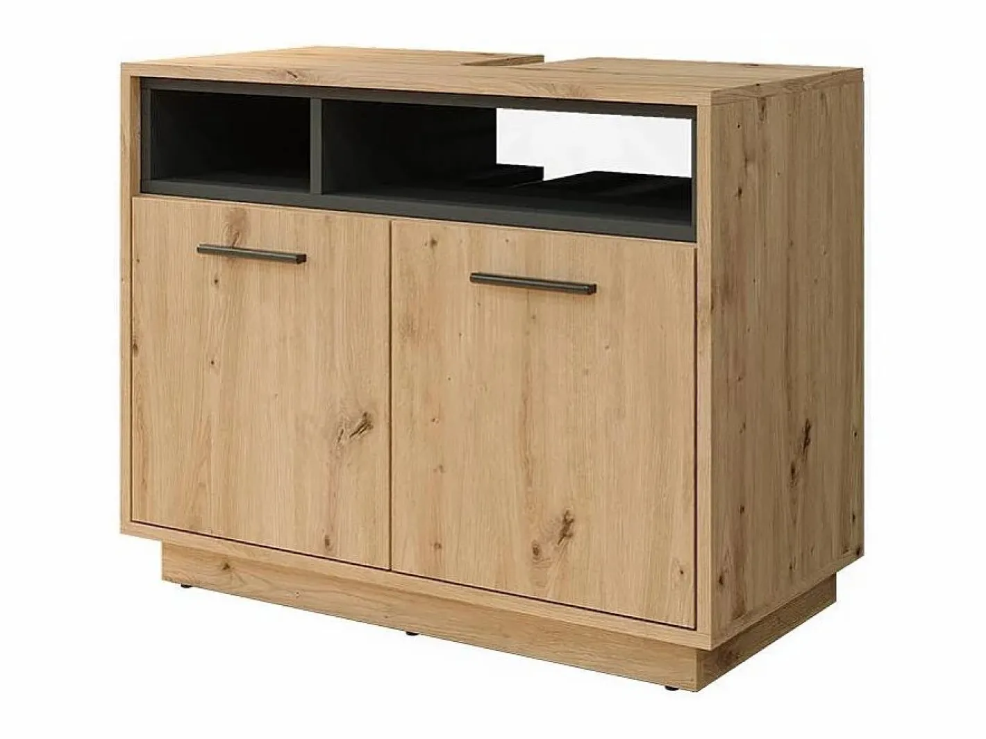 Vicco Mueble bajo lavabo roble artesanal/antracita 80x40x64 beatrice Color natural claro