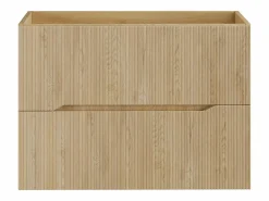 Mueble bajo lavabo suspendido estriado - Natural claro - Ancho 80 cm - ORISO^Vente-unique Best