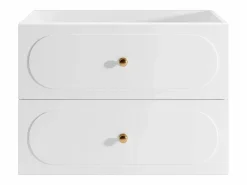 Mueble bajo lavabo suspendido con tiradores dorados - L80 cm - SATOBAL^Vente-unique Best