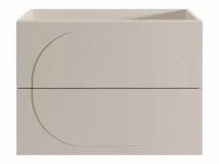Vente-unique Mueble De Lavabo|Mueble bajo lavabo suspendido con relieve redondeado - - 80 cm - VUTOMA