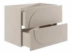 Vente-unique Mueble De Lavabo|Mueble bajo lavabo suspendido con relieve redondeado - - 80 cm - VUTOMA