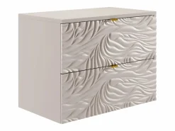 Mueble bajo lavabo suspendido texturizado con estante - - 80 cm - RINAREL^Vente-unique Best