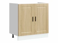 vidaxl Estantería Sobre Inodoro|Mueble Bajo para Fregadero con puerta Porto 2 pcs Marrón