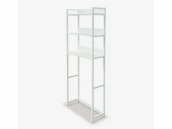 AHD Mueble baño para lavadora, secadora y WC 3 estantes 63x24x157 h Tamiq - Blanco Sale