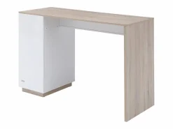 Mueble bar con almacenaje - Blanco y natural - ANOSKI^Vente-unique Clearance