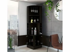 Mueble bar esquinero Syrah, con soporte para copas 180.6CM A X 46.9CM An X 46.9CM P Wengue^TuHome Clearance