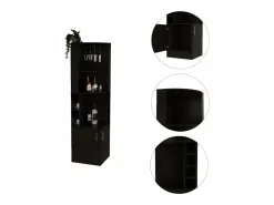 Mueble bar esquinero Syrah, con soporte para copas 180.6CM A X 46.9CM An X 46.9CM P Wengue^TuHome Clearance