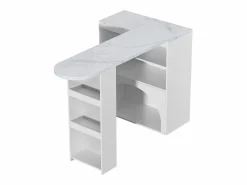 Merax Mueble bar extensible - 120 x 40 x 100 cm - con almacenaje + espacio para mascotas - MDF - Blanco