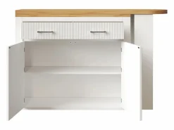 Hauss Spole Mueble Bar|Mueble bar extensible con 2 cajones y 2 puertas - Tapa extensible con ruedas - y madera