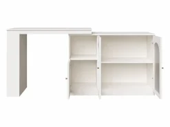 Hauss Spole Mueble Bar|Mueble bar giratorio con 3 puertas, 2 de ellas de cristal, estantes abiertos incluidos, cuerpo - 120x40x103cm