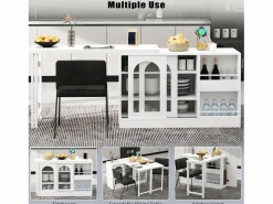 Mueble bar giratorio con 2 puertas de cristal - Tapa reversible -^Hauss Spole Outlet