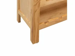 Mueble botellero de madera maciza de roble 72x32x90 cm ES447309 Marru00f3n