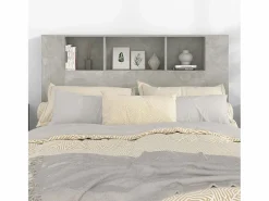 Mueble cabecero hormigón 140x18,5x104,5 cm^vidaxl