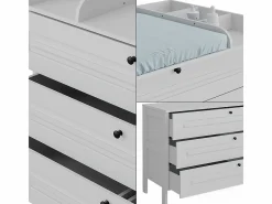 Vicco Mueble De Bebé|Mueble cambiador 133x70x98.4 ajaton
