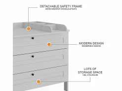 Vicco Mueble De Bebé|Mueble cambiador 133x70x98.4 ajaton