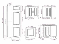 Mueble cocina Kalmar brillo 14 pzas madera contrachapada^vidaxl Discount