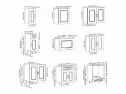 vidaxl Cocina Completa|Mueble cocina Kalmar hormigón 14 pzas madera contrachapada