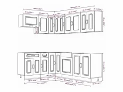 vidaxl Cocina Completa|Mueble cocina Kalmar hormigón 11 pzas madera contrachapada