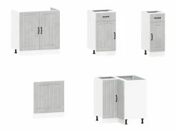 Mueble cocina Kalmar hormigón 11 pzas madera contrachapada^vidaxl Best
