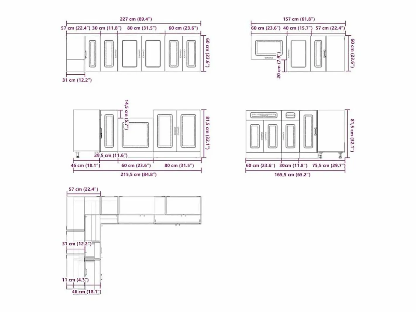 Mueble cocina Kalmar roble sonoma 11 pzas madera contrachapada^vidaxl Best