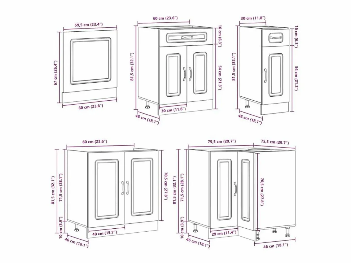 Mueble cocina Kalmar roble sonoma 11 pzas madera contrachapada^vidaxl Best