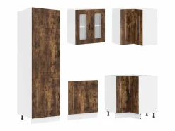 vidaxl Mueble cocina Kalmar roble ahumado 14 pzas madera contrachapada Color natural claro Outlet