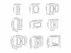vidaxl Mueble cocina Kalmar roble ahumado 14 pzas madera contrachapada Color natural claro Outlet