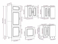 vidaxl Mueble cocina Kalmar roble ahumado 14 pzas madera contrachapada Color natural claro Outlet