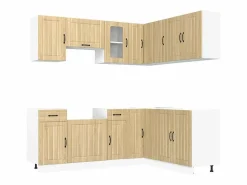 vidaxl Cocina Completa|Mueble cocina Kalmar roble sonoma 11 pzas madera contrachapada