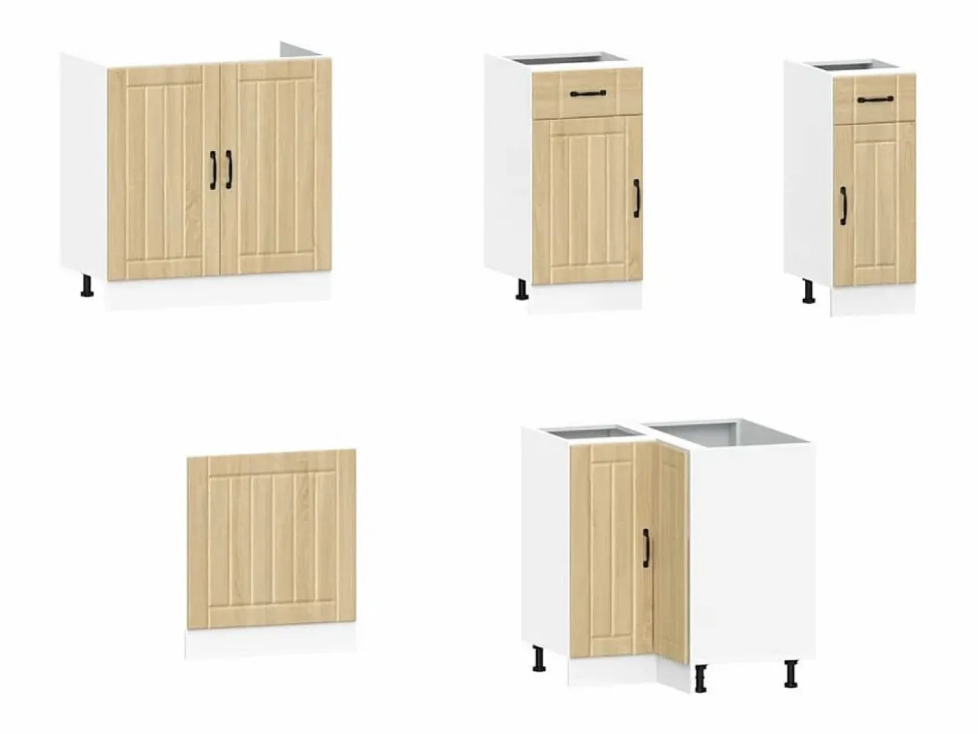 vidaxl Cocina Completa|Mueble cocina Kalmar roble sonoma 11 pzas madera contrachapada