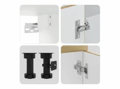 vidaxl Cocina Completa|Mueble cocina Kalmar roble sonoma 4 pzas madera contrachapada