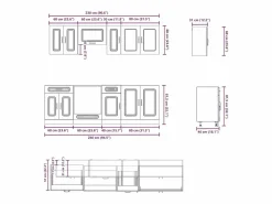 vidaxl Cocina Completa|Mueble cocina Kalmar roble sonoma 8 pzas madera contrachapada