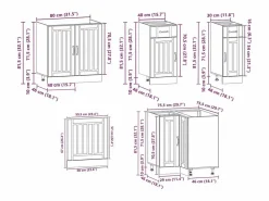 Mueble cocina Kalmar sonoma 11 pzas madera contrachapada^vidaxl