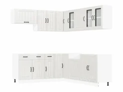 vidaxl Cocina Completa|Mueble cocina Lucca brillo 11 pzas madera contrachapada
