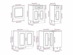 vidaxl Cocina Completa|Mueble cocina Lucca brillo 11 pzas madera contrachapada