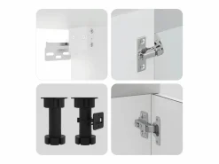 vidaxl Mueble cocina Lucca hormigón 11 pzas madera contrachapada Gris Discount