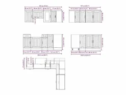 vidaxl Mueble cocina Lucca hormigón 11 pzas madera contrachapada Gris Discount