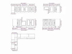 vidaxl Cocina Completa|Mueble cocina Lucca hormigón 11 pzas madera contrachapada